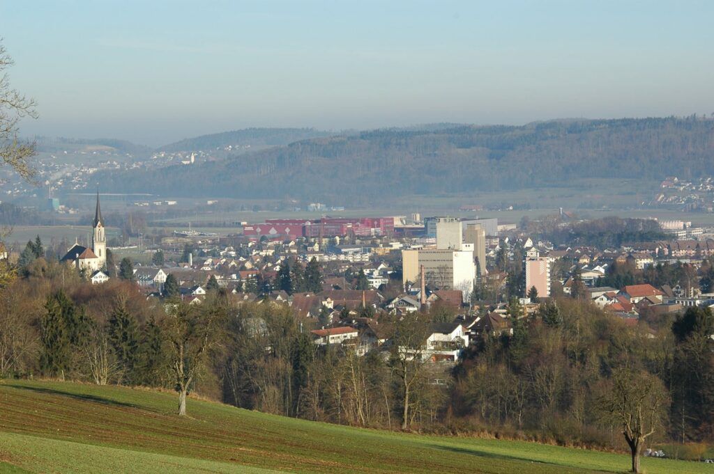 Panorama von Villmergen im Kanton Aargau